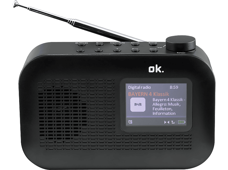 OK. ORD 130 DAB+ Radio, DAB+, FM, DAB, Bluetooth, Schwarz von OK.