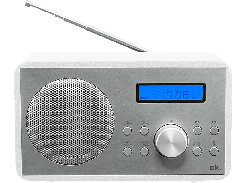OK. OWR-240-WT-BT Radio, FM, Bluetooth, weiss von OK.