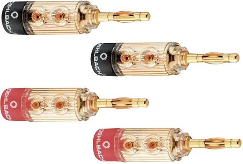 Oehlbach 3030 Lautsprecher-Steckverbinder Stecker, gerade Gold, Rot, Schwarz 4St. von Oehlbach
