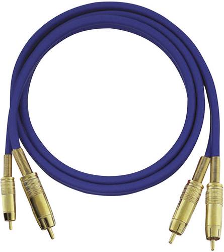 Oehlbach Cinch Audio Anschlusskabel [2x Cinch-Stecker - 2x Cinch-Stecker] 0.50m Blau vergoldete Stec von Oehlbach