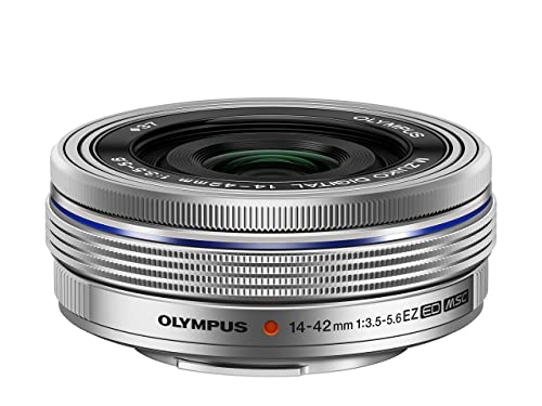 Olympus M.Zuiko Digital 14-42mm F3.5-5.6 EZ Objektiv, Standardzoom, geeignet für alle MFT-Kameras (Olympus OM-D und PEN Modelle, Panasonic G-Serie), silber von Olympus