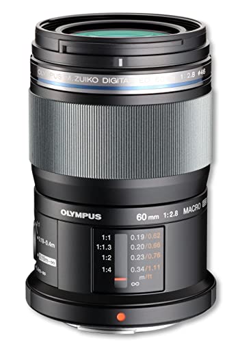 Olympus M.Zuiko Digital ED 60mm F2.8 Objektiv, Standardzoom, geeignet für alle MFT-Kameras (Olympus OM-D & PEN Modelle, Panasonic G-Serie), schwarz von Olympus