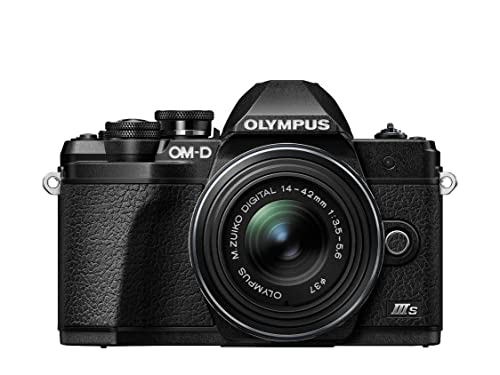 Olympus OM-D E-M10 Mark III S Micro-Four-Thirds-Systemkamera-Set, 16-MP-Sensor, 4K-Video, Wi-Fi, schwarz, inklusive M.Zuiko Digital ED 14-42mm F3.5-5.6 R Pancake, schwarz von Olympus