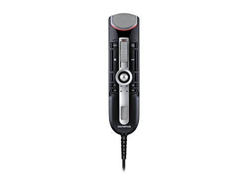 Olympus RecMic II USB Mikrofon (RM-4110S) Diktiermikrofon mit Schiebeschalter, inkl. Mikrofonständer | Trackball | Beamforming-Technologie | Tasten frei konfigurierbar von Olympus