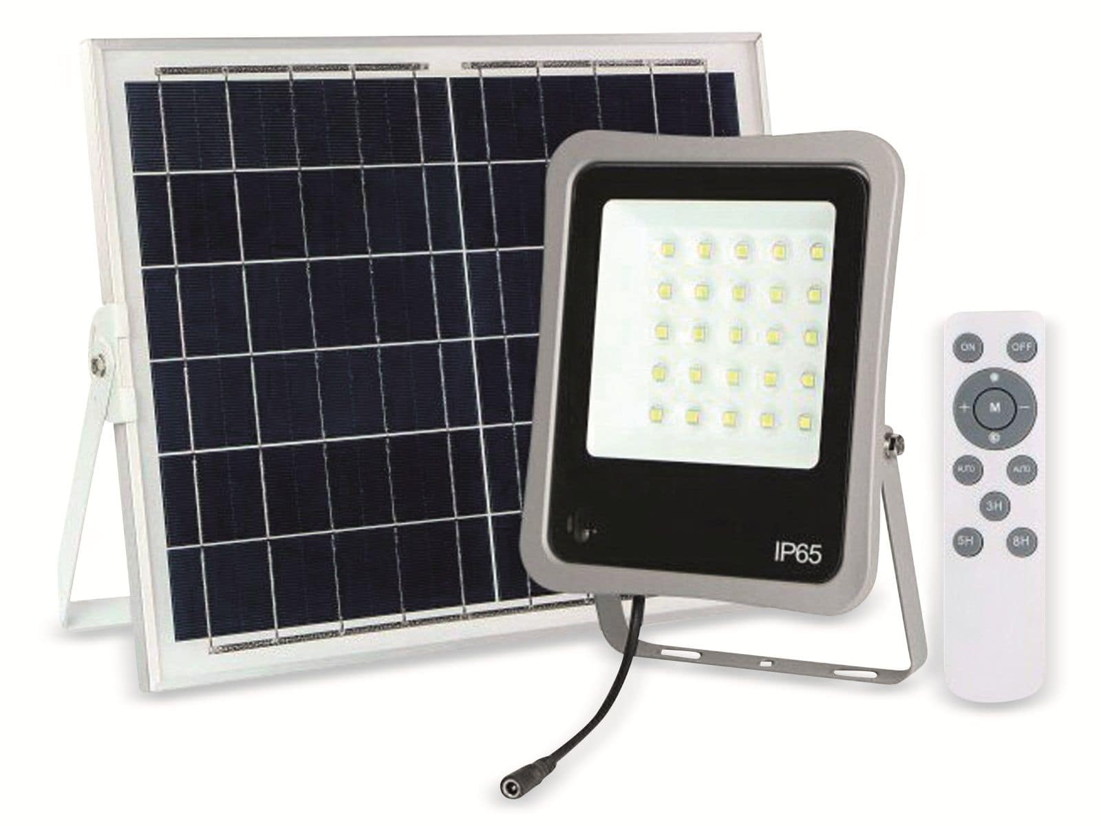 OPTONICA Solar LED-Fluter mit Fernbedienung, 15 W, 1200 lm, IP65, 6000 K von Optonica