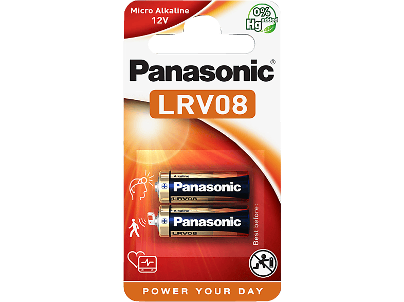 PANASONIC LRV08L/2BE LRV08 Batterien, Micro Alkaline, 12 Volt, 38 mAh von PANASONIC