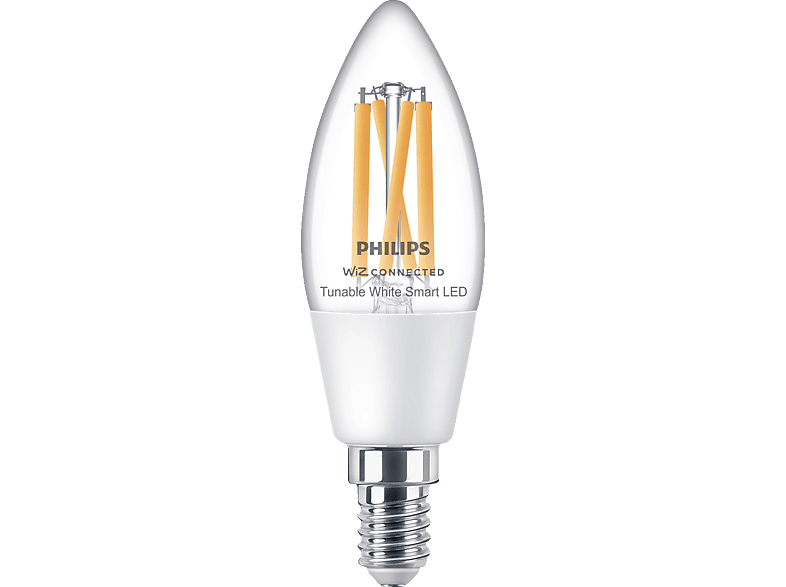 PHILIPS Smart LED Kerzenform Filament Clear (TW) Einzelpack Glübirne 2700-6500 Kelvin von PHILIPS