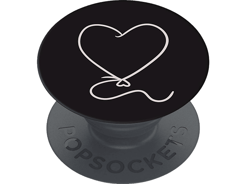 POPSOCKETS PopGrip Basic Heart Balloon Handyhalterung, Schwarz (10) von POPSOCKETS