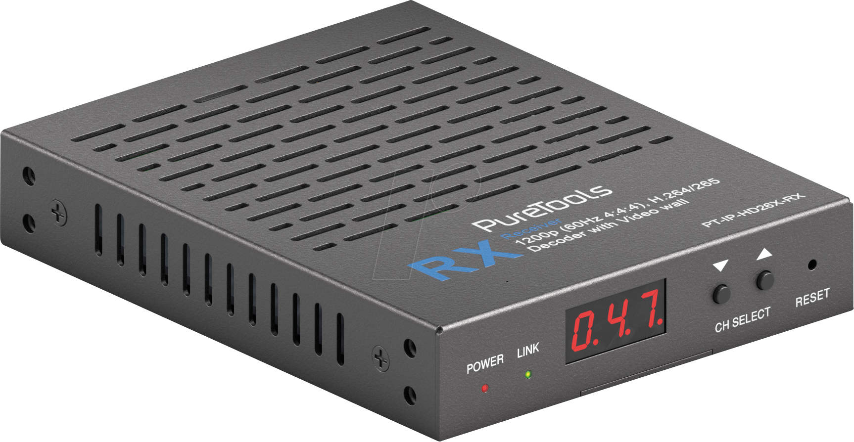 PT-IP-HD26X-RX - HDMI IP Receiver, H.264 / 265 mit Videowand von PURETOOLS