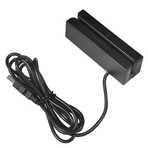 PUSOKEI MSR580 USB-Magnetstreifen-Kartenleser, 3-Spur Mag Hi-Co Swiper Kreditkarten-Swiper von PUSOKEI