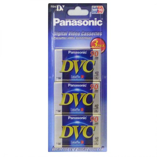 Panasonic DV-M60FE3B Mini DVC Camcorder-Klebeband, 60 Minuten, 3 Stück von Panasonic