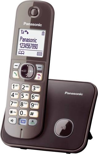 Panasonic KX-TG6811 DECT, GAP Schnurloses Telefon analog Freisprechen Mocca von Panasonic