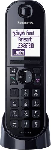 Panasonic KX-TGQ200GB Schnurloses Telefon VoIP Babyphone, Freisprechen Beleuchtetes Display Schwarz von Panasonic