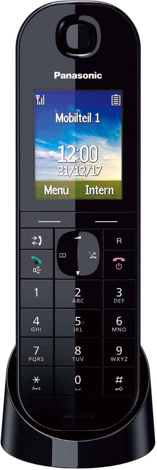 Panasonic KX-TGQ400GB schnurloses Telefon mit Anrufbeantworter schwarz von Panasonic