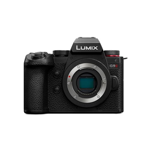 Panasonic LUMIX DC-G9M2E Micro Four Thirds spiegellose Kamera, 25,2MP, 4K 120p/100p & 5,7K 30p/25p, Phasen-Hybrid-AF, 5-Achsen-BIS, OLED LVF, WLAN, Bluetooth, HDMI, nur Gehäuse, Schwarz von Panasonic