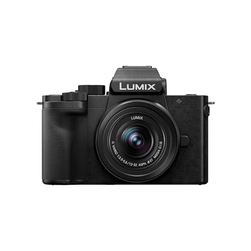 Panasonic Lumix DC-G100DKEGK Micro Four Thirds spiegellose Kamera mit Lumix G Vario 12-32 mm F3.5-5.6 Objektiv, 20,3 MP, 4K 30p & FHD 60 Video, Vlogging-Cam, Freiwinkel-Monitor, USB-C-Ladung, Schwarz von Panasonic