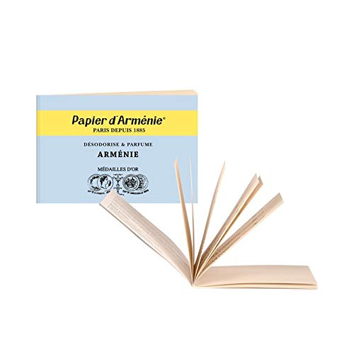 Armenienpapier blau • 5 dreifarbige Notizbücher mit 36 Lamellen • Original Armenienpapier • natürlicher Lufterfrischer • Raumduft • Lufterfrischer von Papier d'Arménie