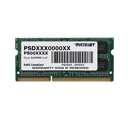 Patriot Signature 4GB DDR3 1600 MHz Arbeitsspeicher SODIMM Module (4 GB, 1 x 4 GB, DDR3, 1600 MHz, 204 - pin SODIMM) PSD34G1600L2S von Patriot Memory