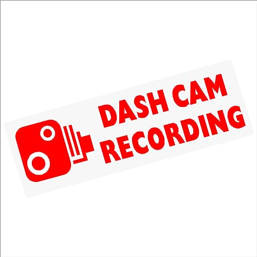 5 x Aufkleber mit Aufschrift Dash Cam Recording Red on Clear 75x25mm für Fahrzeugkamera Warnschild für Dashcam Auto Van LKW Taxi Minikabine Bus Busse Hinweise Abschreckung Schutz Schutz sichern von Platinum Place