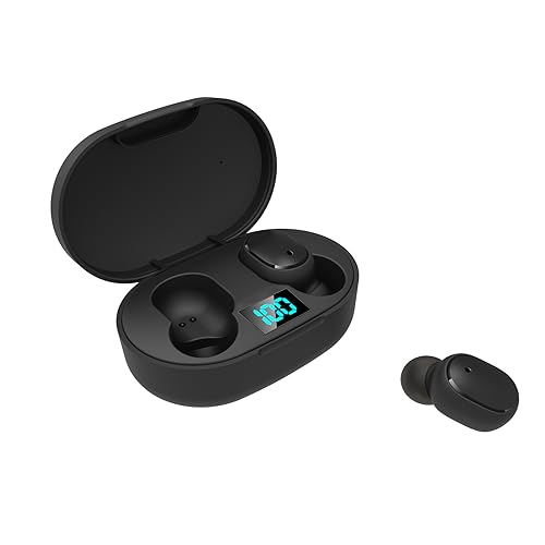 Plyisty Drahtlose Ohrhörer, TWS Bluetooth 5.0-Kopfhörer, In-Ear-Headset, LED-Anzeige, 10 m Signalentfernung, wiederaufladbarer Sportkopfhörer mit Ladebox, Digitale Ohrhörer mit Langer Lebensdauer. von Plyisty