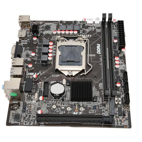 Plyisty H310BB4 Desktop-Motherboard mit M.2 PCIe X16, Dual Channel DDR4, USB3, SATA3, Kompatibel mit6 7 8 9 Gen für Core I3 I5 I7 von Plyisty