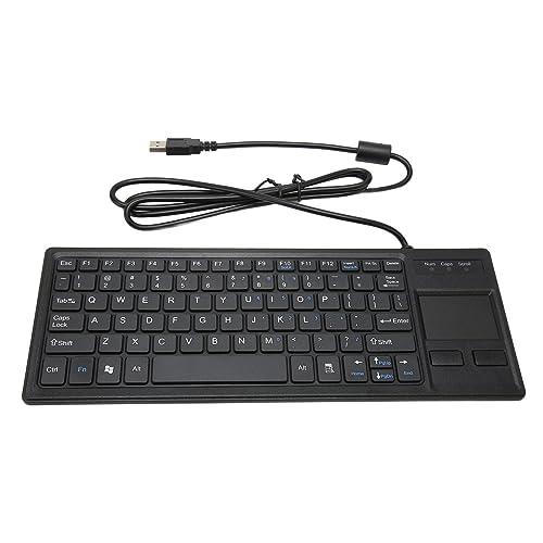 Plyisty Kabelgebundene USB-Tastatur mit Touchpad, Kompakte Touch-Tastatur, Unterstützt Scrollen, Klicken, Links- und Rechtsklick-Tasten, für Industrie und Fertigung von Plyisty