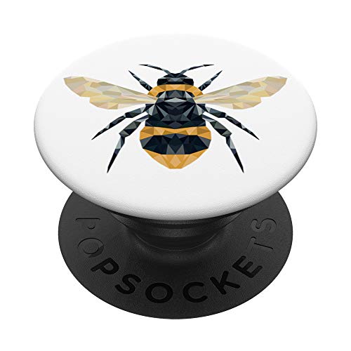 PopSockets Niedliche geometrische Biene PopSockets PopGrip: Ausziehbarer Sockel und Griff für Handys/Tablets mit Tauschbarem Top von PopSockets