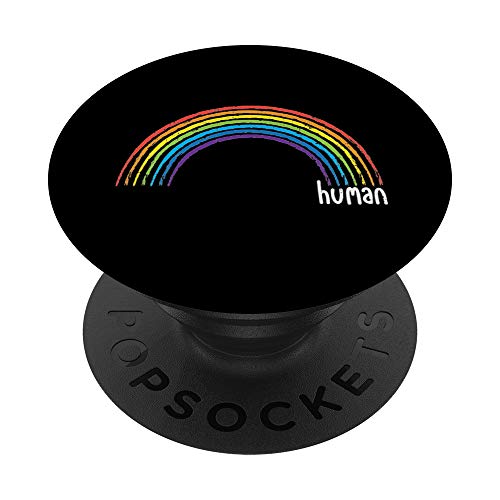PopSockets Rainbow Human LGBT Pride Flag Cute Lesbian Gay Bi Trans Gift PopSockets mit austauschbarem PopGrip von PopSockets