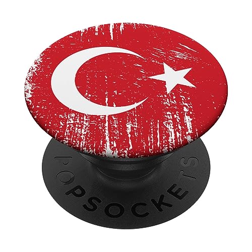 PopSockets Türkische Flagge Türkei-Fahne Geschenk Fußball-Fan Sport PopSockets mit austauschbarem PopGrip von PopSockets
