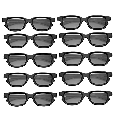 10 StüCk Polarisierte Passive 3D-Brille für 3D-Fernseher Echte 3D-Kinos für 3D-Gaming und TV-Rahmen von Qwertfeet