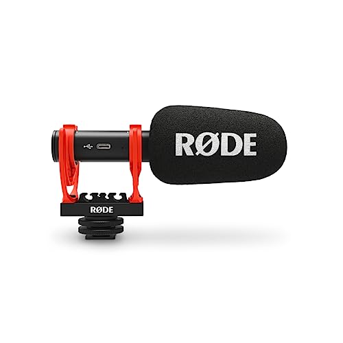 RØDE VideoMic GO II Ultra-kompaktes und leichtes Kamera/USB-Richtmikrofonfü für Videoaufnahmen und Content Creation, Synchronsprechen, Podcasting und Video-Calls (schwarz) von RØDE