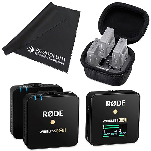 Rode Wireless GO II Mikrofon-System + Charge Station Lade-Case + keepdrum Tuch von RØDE