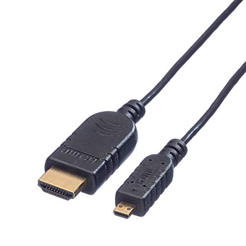 ROLINE High Speed Slim Kabel mit Ethernet (Stecker HDMI auf Micro HDMI, 1,2m) von ROLINE