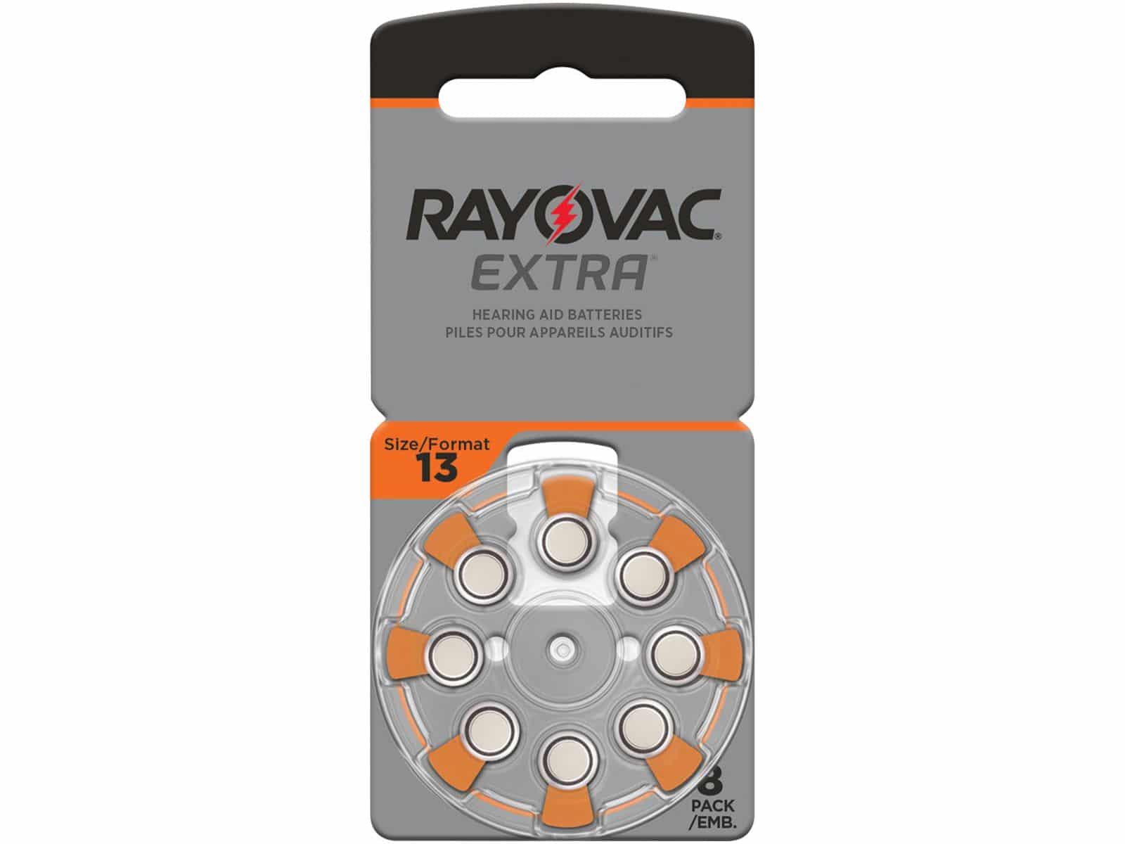RAYOVAC Hörgeräte-Batterie, Größe 13, 8 Stück von Rayovac