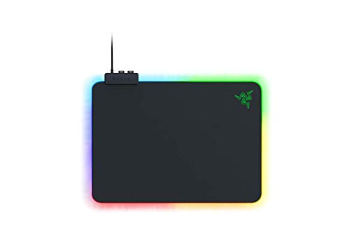 Razer Firefly V2 - Gaming-Mauspad mit mikrotexturierter Oberfläche und Chroma RGB-Beleuchtung (Kabelhalter, umlaufende Kantenbeleuchtung, rutschfest) Schwarz von Razer