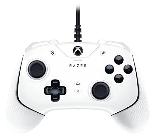 Razer Wolverine V2 (Mercury) - Kabelgebundener Gaming Controller für Xbox Series X|S + Xbox One + PC (2 frei belegbare Multifunktionstasten, Aktionstasten, Steuerkreuz, Hair-Trigger-Modus) Weiß von Razer