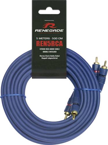 Renegade Ren5RCA Cinchkabel 5.00m [2x Cinch-Stecker - 2x Cinch-Stecker] von Renegade
