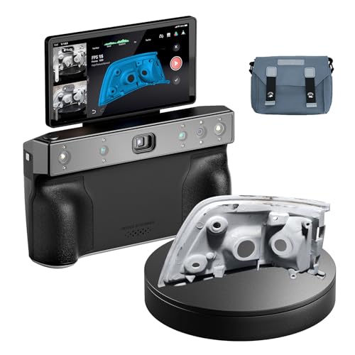 Revopoint MIRACO PRO 3D-Scanner für 3D-Drucker, mit Großer Plattenspieler, 0.02mm Präzision, 32GB Handheld 3D Scanner mit 180°Flip Screen, 15 fps schnelles Scannen zum Scannen großer kleiner Objekte von Revopoint