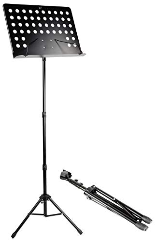 Windsor G905 Orchestral Music Stand Fully Adjustable Sheet Music Stand in Black von RockJam