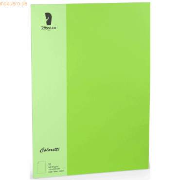Rössler Briefpapier Coloretti A4 80g/qm VE=10 Blatt hellgrün von Rössler