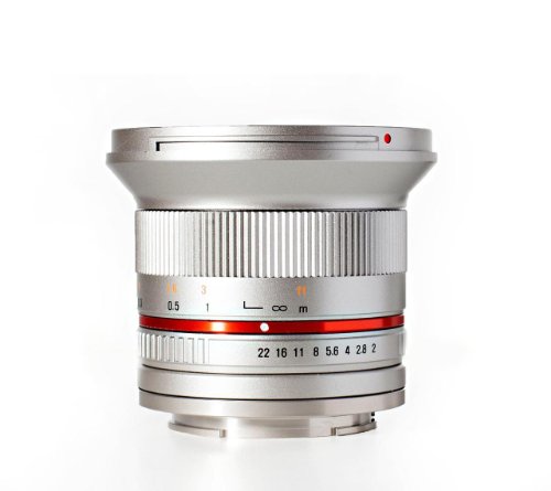Rokinon 12 mm F2.0 NCS CS Ultra-Weitwinkelobjektiv Sony E-Mount, Sony E, Silber, Lens Only von Rokinon