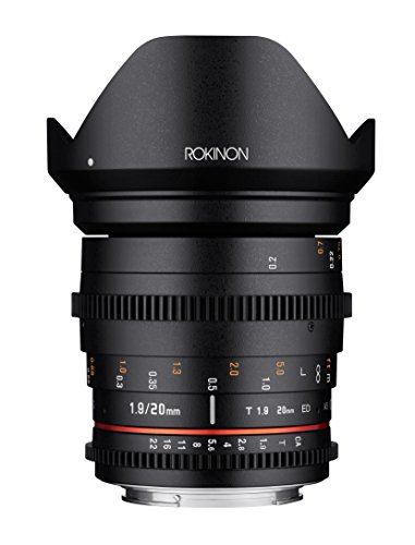 Rokinon 20 mm T1.9 Cine DS AS ED UMC Weitwinkelobjektiv für Canon EF von Rokinon