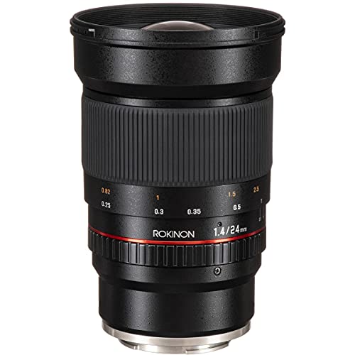 Rokinon 24 mm F1.4 ED AS IF UMC Weitwinkelobjektiv für Sony E-Mount (NEX) Kameras (RK24M-E) von Rokinon