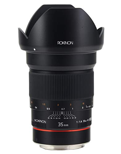 Rokinon 35 mm F/1,4 AS UMC Weitwinkelobjektiv für Nikon mit Automatikchip RK35MAF-N - fest von Rokinon