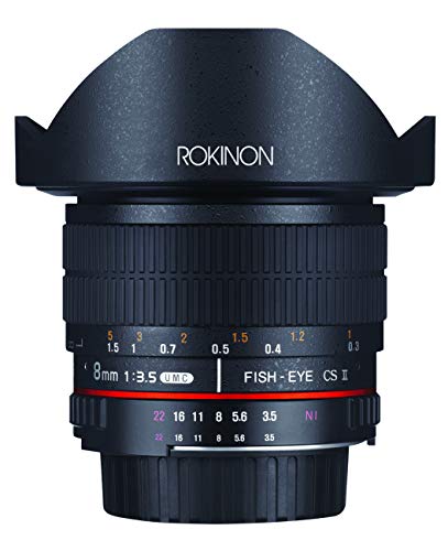 Rokinon 8 mm f3.5 AS IF MC CSII DH Fischaugenobjektiv mit Abnehmbarer Haube für Olympus und Panasonic Micro 4/3 (MFT) Mount Digitalkameras (HD8M-MFT) von Rokinon