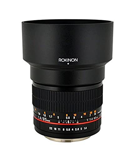 Rokinon 85MAF-N 85mm F1.4 asphärische Linse für Nikon mit automatischem Chip (schwarz) von Rokinon