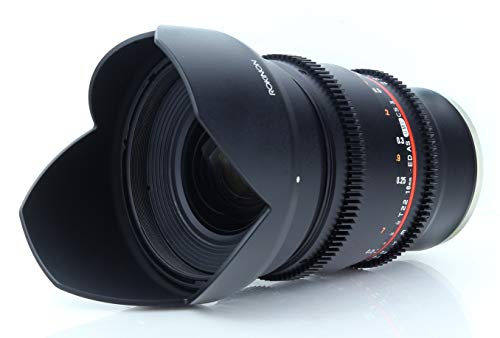 Rokinon DS16M-NEX 16 mm T2.2 Cine Weitwinkelobjektiv für Sony Alpha E-Mount Wechselobjektivkameras, Schwarz von Rokinon
