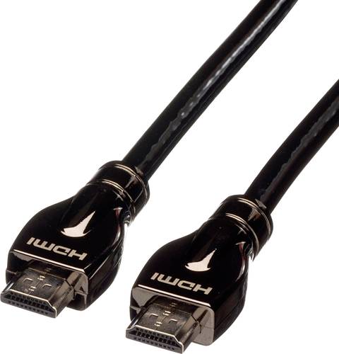 Roline HDMI Anschlusskabel HDMI-A Stecker, HDMI-A Stecker 7.50m Schwarz 11.04.5684 doppelt geschirmt von Roline