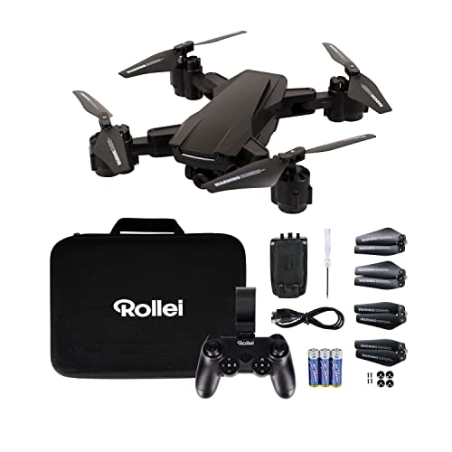Rollei Fly 60 Combo Drohne, WiFi-Live-Bild Übertragung, 6-Achsen Gyroskop, lange Flugzeit, App Steuerung und inkl. Fernbedienung von Rollei