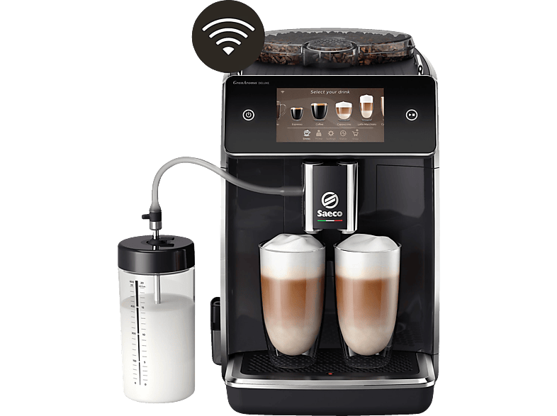 SAECO SM6680/00 GranAroma Deluxe 18 Kaffeespezialitäten Kaffeevollautomat Klavierlack-Schwarz von SAECO